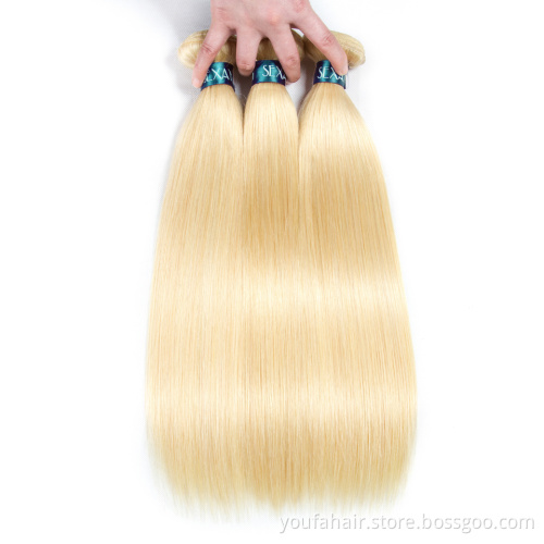 Dropshipping 613 Blonde 13x4 Transparent Lace Frontal 100% Virgin Brazilian Raw Human Hair 613 Blonde HD Lace Front with Bundles